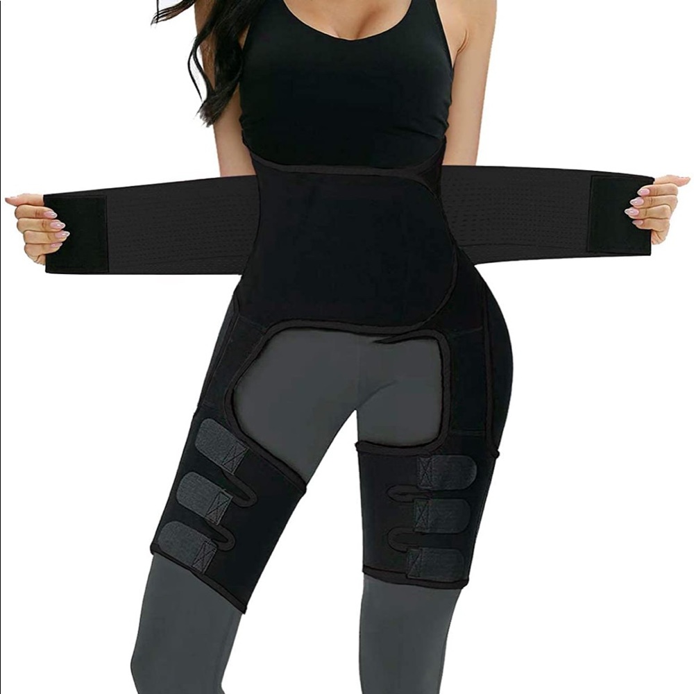 OKF Waist Trainer for Women, 3-in-1 Waist Thigh Trimmer with Butt Lifter, (S/M)